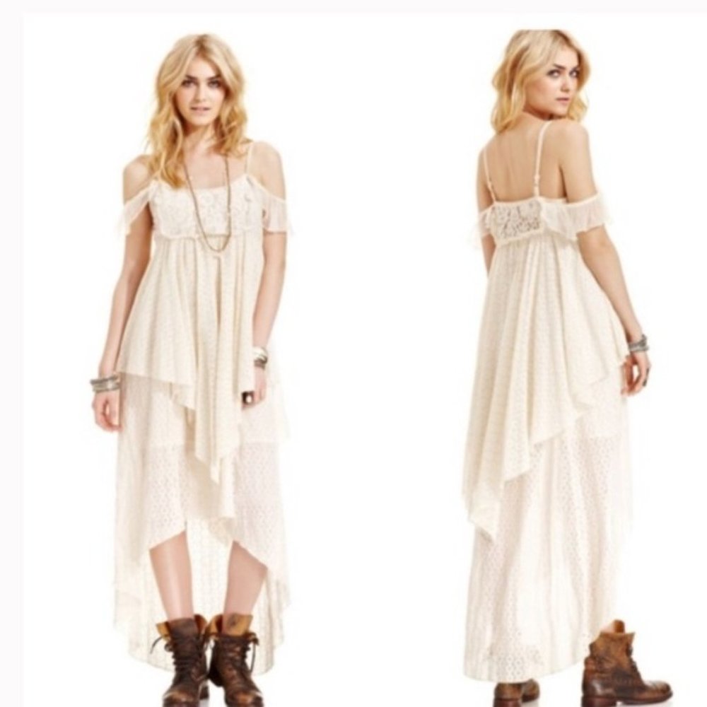 Free People Candelight Hi-Lo Dress Boho Wedding